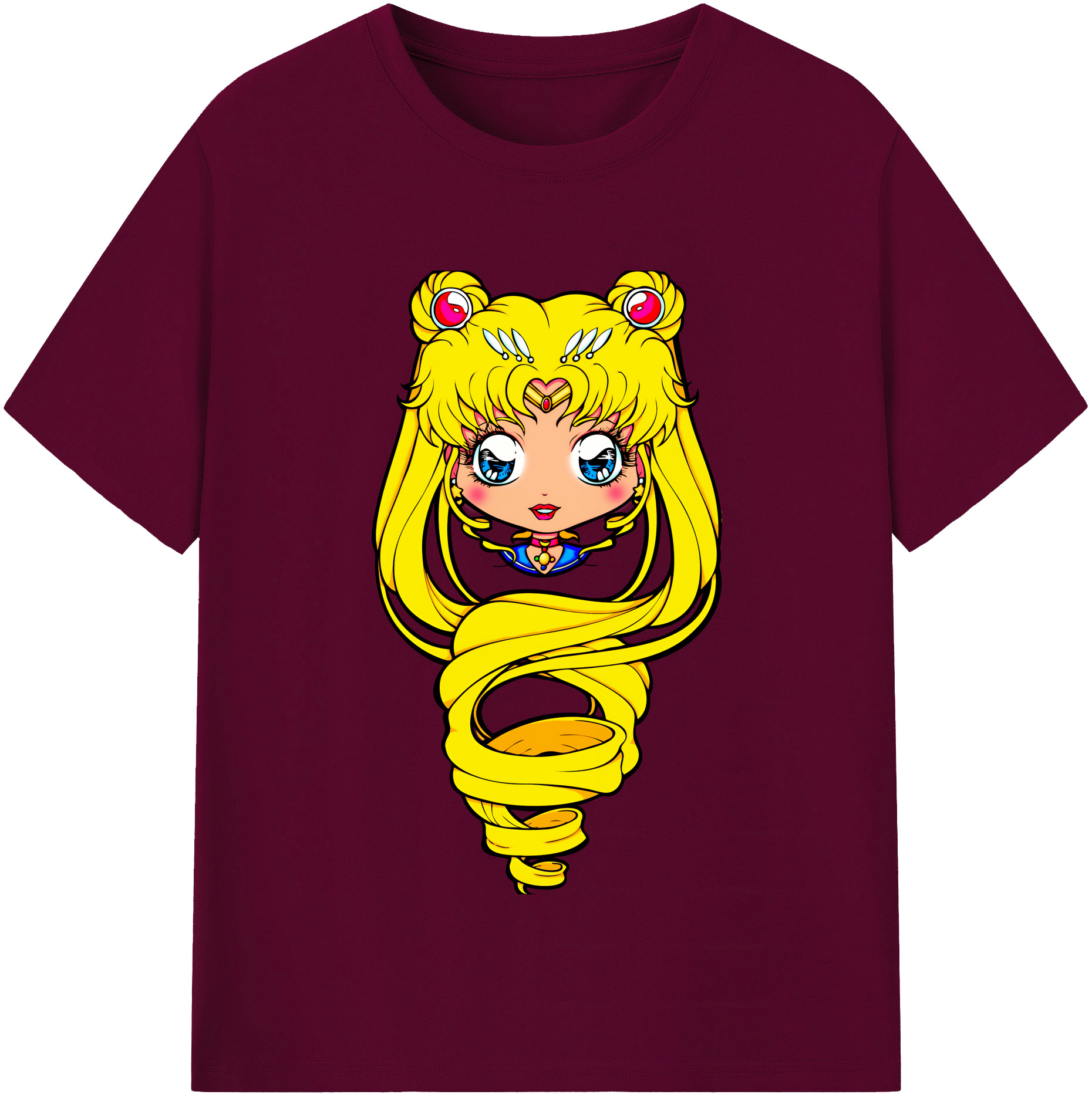 （画像用） 美少女戦士セーラームーン 月野 うさぎ つきの うさぎ Sailor Moon Tsukino Usagi レディースカジュアルプリントTシャツ（綿100％）
